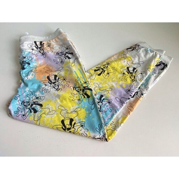 Disney Parks Men's Sz L Splatter Goofy Jogger Lounge Pants Elastic Drawstring - Picture 16 of 16